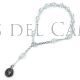 Rosario pulsera plata y cristal con medalla Santiago Apostol