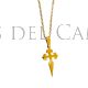 Colgante cruz de Santiago de Compostela plata dorada