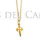 Colgante cruz compostela espada plata dorada