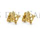 Pendientes nudo de bruja oro 18k