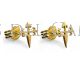 Pendientes cruz de Santiago de Compostela oro 18k