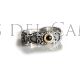 Anillo plata azabache y oro