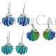 Pendientes colgar plata esmalte colores concha santiago peregrinas