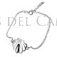 Pulsera concha Milky Way plata y azabache