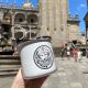 Taza metalica vintage retro Peregrino Jacob Camino de Santiago