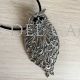 Colgante y broche buho plata y azabache