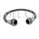Pulsera torque celta celt torq bracelet plata y azabache