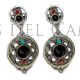 Pendientes plata azabache coral turquesa