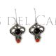 Pendentes prata acibeche coral