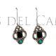 Pendientes turquesas plata y azabache
