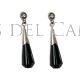 Pendientes plata y azabache Orfebres de Compostela