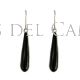 Jais noir boucles d'orelle