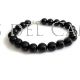 Pulsera de bolas de azabache con cierre de plata