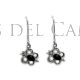 Pendientes plata y azabache mariposa