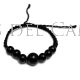 Pulsera bolas de azabache buena suerte