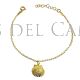 Pulsera concha de Santiago dorada