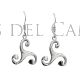 Pendientes triskel o trisquel celta plata