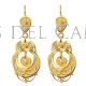 Pendientes sapos dorados