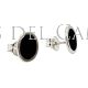 Pendientes plata y azabache