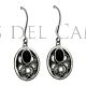 Pendientes de plata y azabache