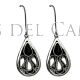 Pendientes plata y azabache filigrana