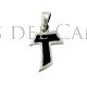 Colgante Tau Peregrino plata y azabache