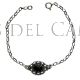 Pulseras de plata y azabache