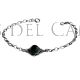 Pulsera plata y azabache Ourives de Compostela