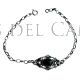 Pulsera plata y azabache Ourives de Compostela