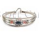 Brazalete plata azabache y coral