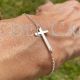 Pulsera plata cruz latina