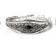 Pulsera rígida brazalete plata y azabache Ourives de Compostela