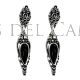Pendientes plata azabache filigrana
