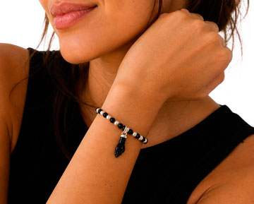 Figa Mano Hand Plata Azabache